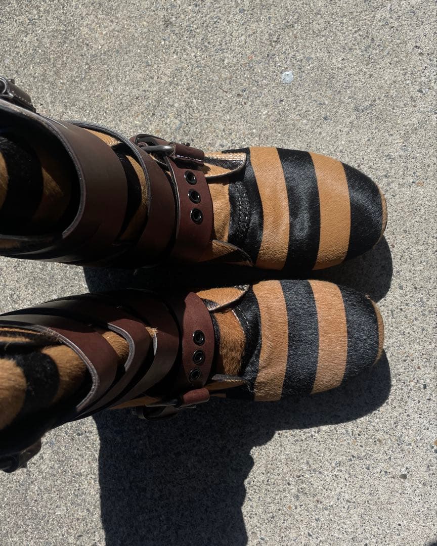 LOEWE - Pony Hair Belted Sneaker Boots - ARCHIVESTOCK