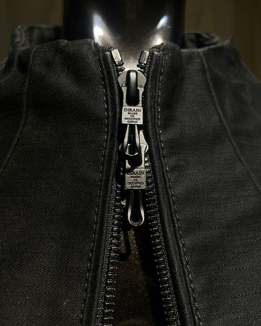 2010s DIRAIN - Lamb Leather Hybrid High Neck Jacket - ARCHIVESTOCK