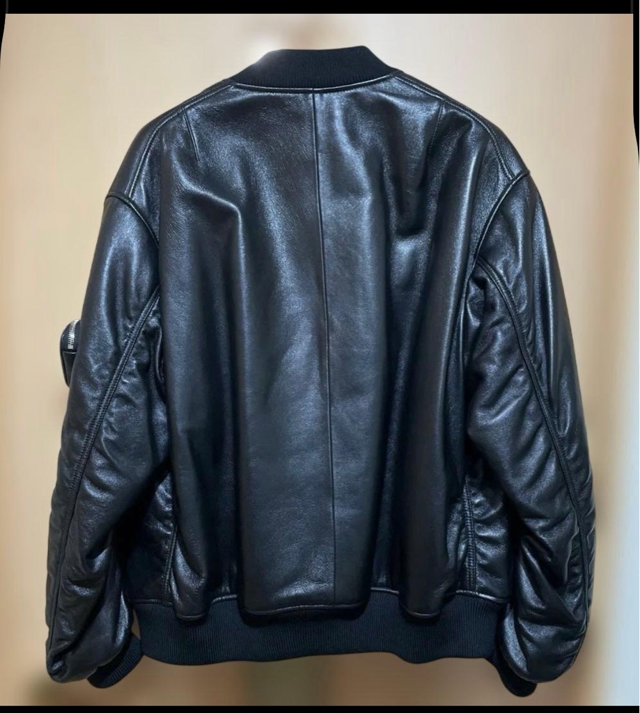 PRADA プラダ 21AW オーバーサイズ レザー ボンバージャケット ma1