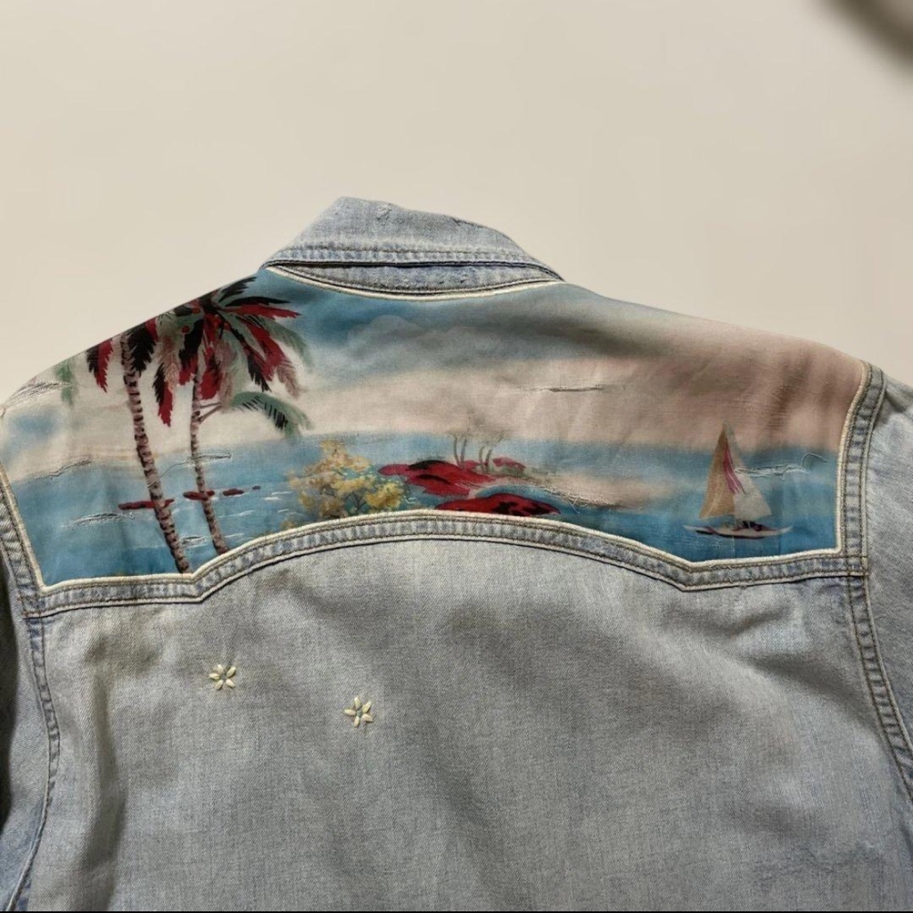 AMIRI アミリ パームツリー ダメージ加工 デニムシャツ - ARCHIVESTOCK