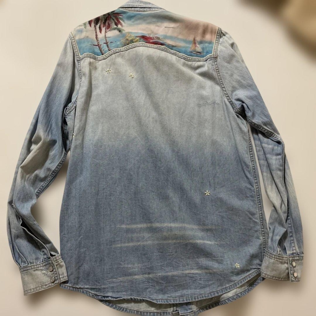 AMIRI アミリ パームツリー ダメージ加工 デニムシャツ - ARCHIVESTOCK