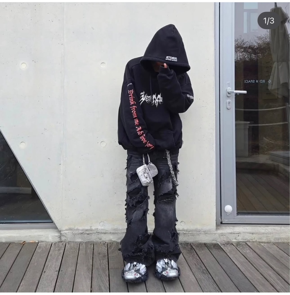 Grim Crawler DESTROYED FLARE JEANS サイズ1 Risen Jeans Urban Grace 