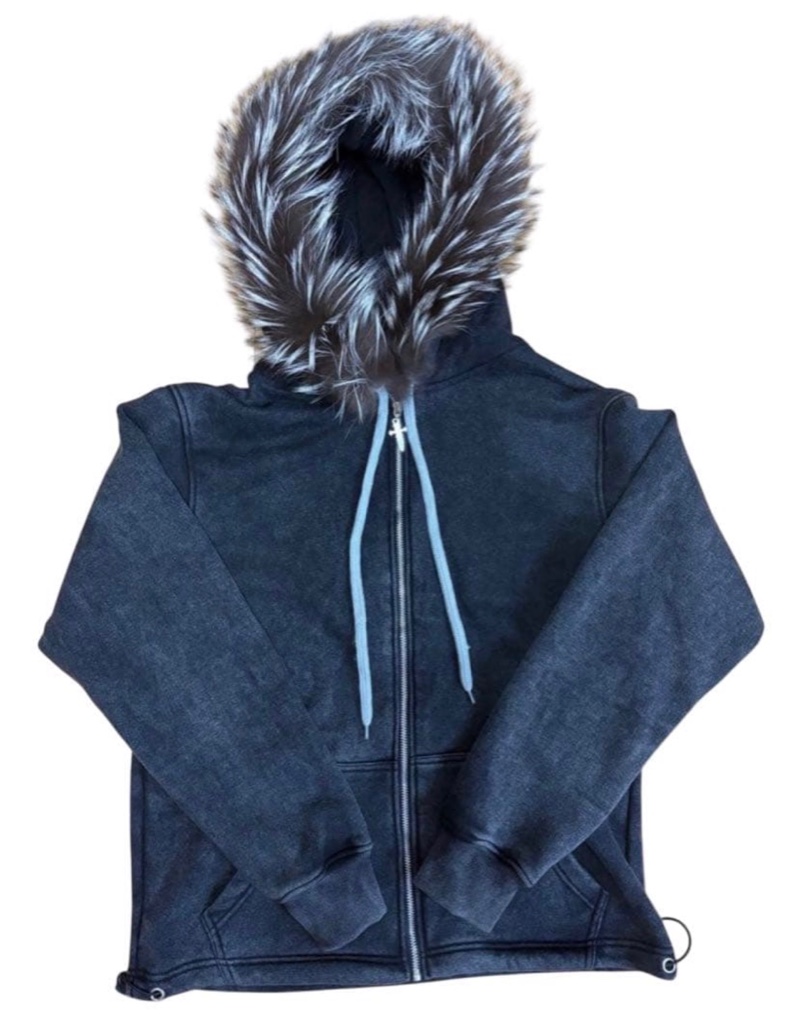 tana着用 2up!worldwide fur hoodieファーフーディー ジップパーカー 