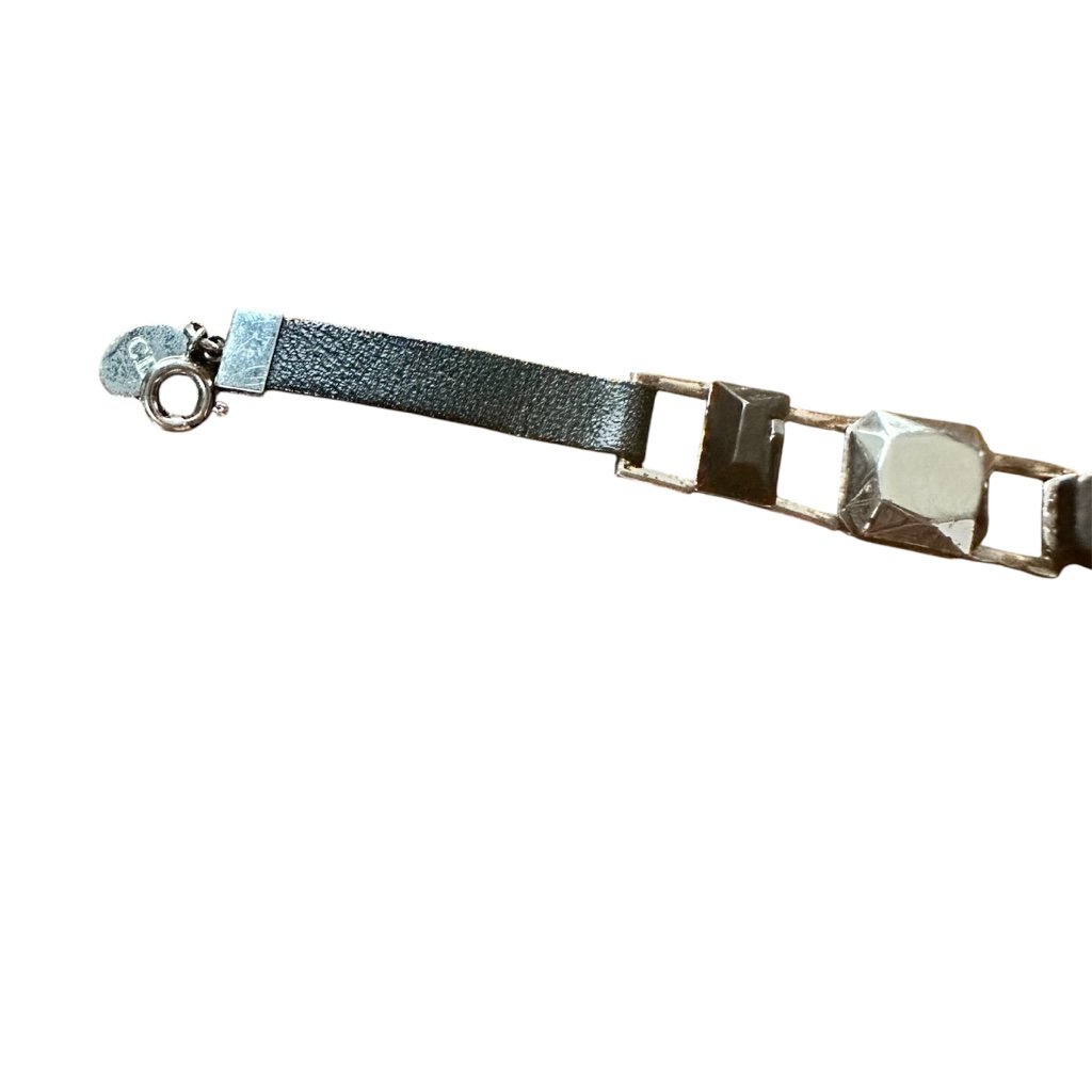 Dior Homme 03AW Luster期 レザーチェーンブレスレット ウッドプレート