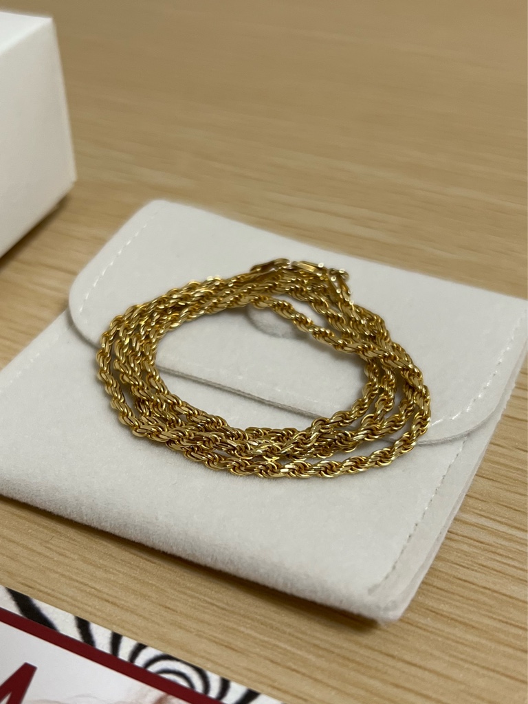 証明書付き 美品》GAGAN ガガン Rope Chain 18金 シルバー925