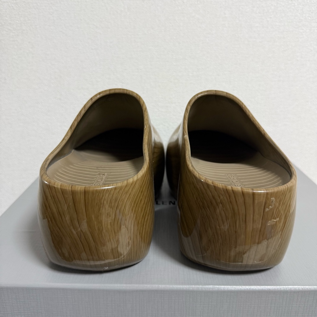 BALENCIAGA TECHNOCLOG テクノクロッグ ラバーミュール 木目調 40