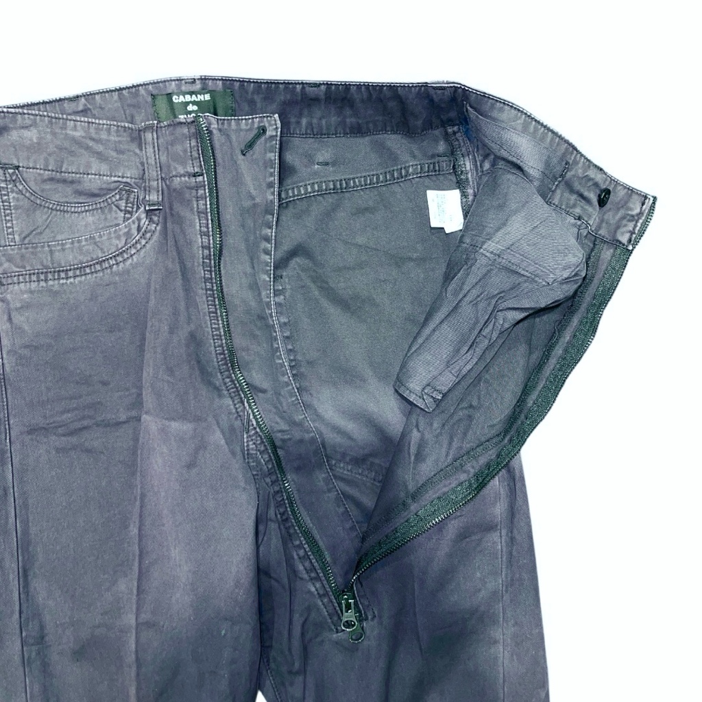 CABANE de ZUCCA カーブジップパンツ 製品染め 日本製 - ARCHIVESTOCK