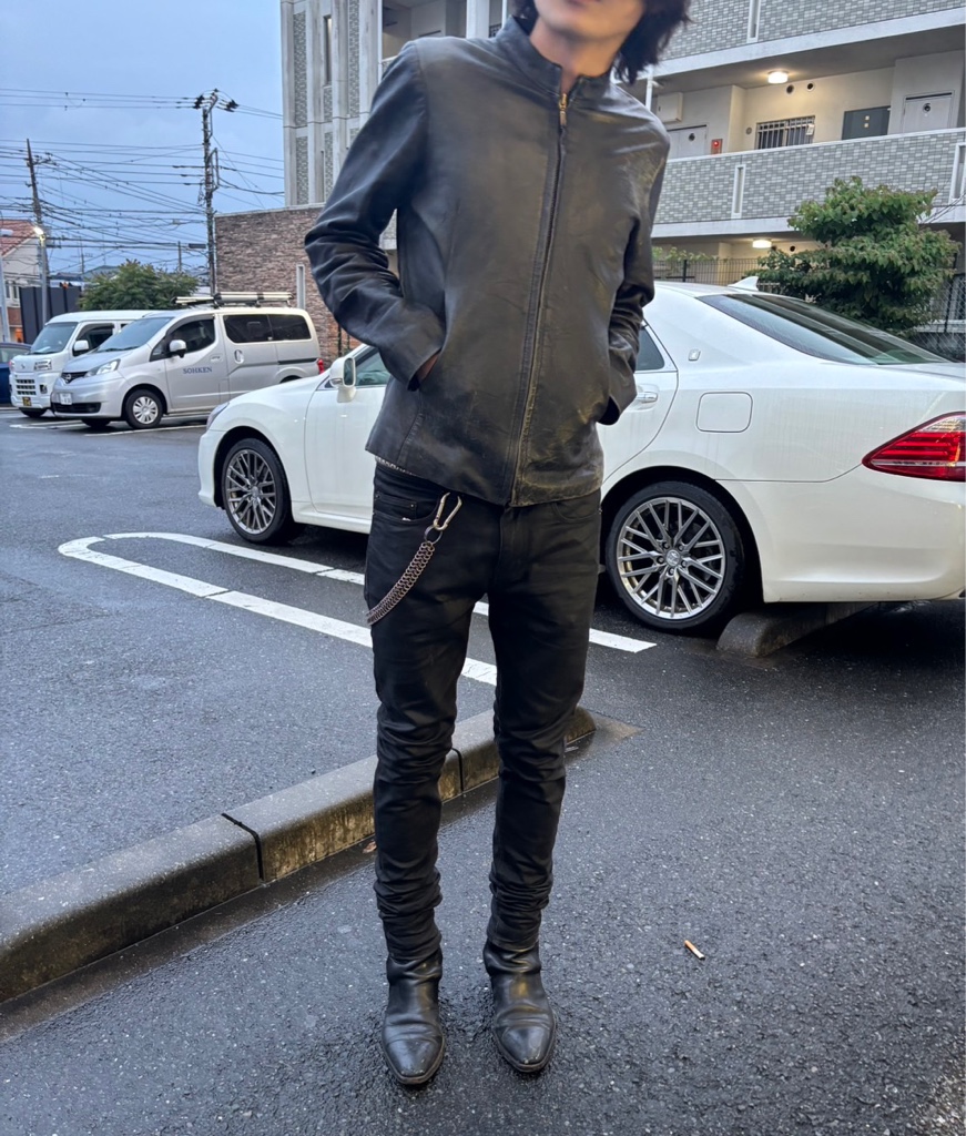 Saint Laurent black coating skinny denim sold - ARCHIVESTOCK