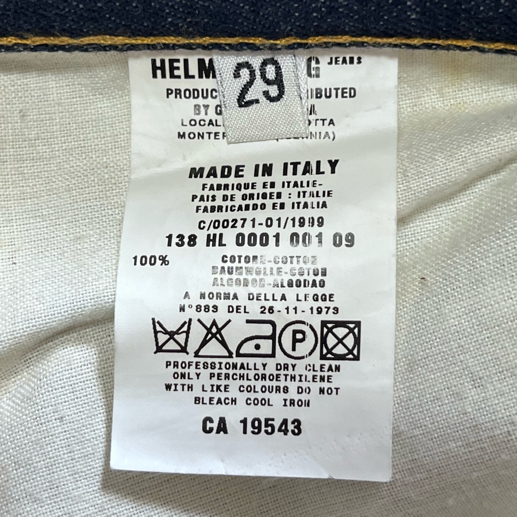 1999 HELMUT LANG 濃紺 デニム 本人期 アーカイブ 29 - ARCHIVESTOCK