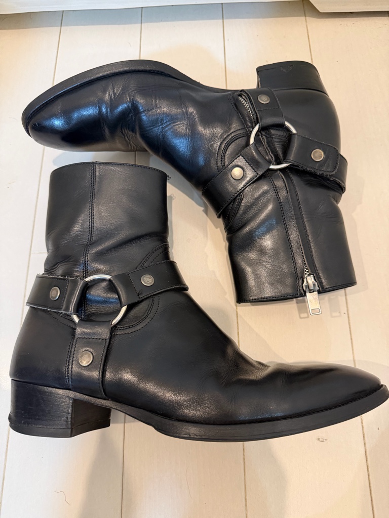 SAINT LAURENT ワイアット ハーネスブーツ　リングブーツ　42.5 SAINT LAURENT ワイアットハーネスリングブーツ 41 エディ期