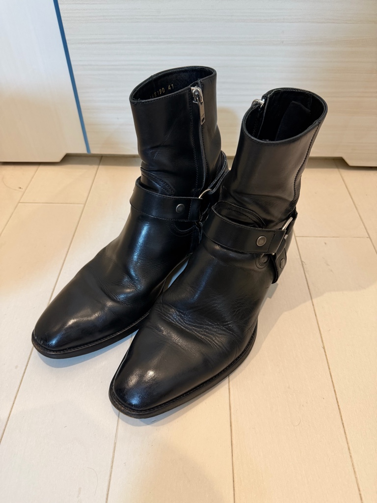 SAINT LAURENT PARIS ワイアットハーネス ブーツ 42 エディ SAINT LAURENT ワイアットハーネスリングブーツ 41 エディ期