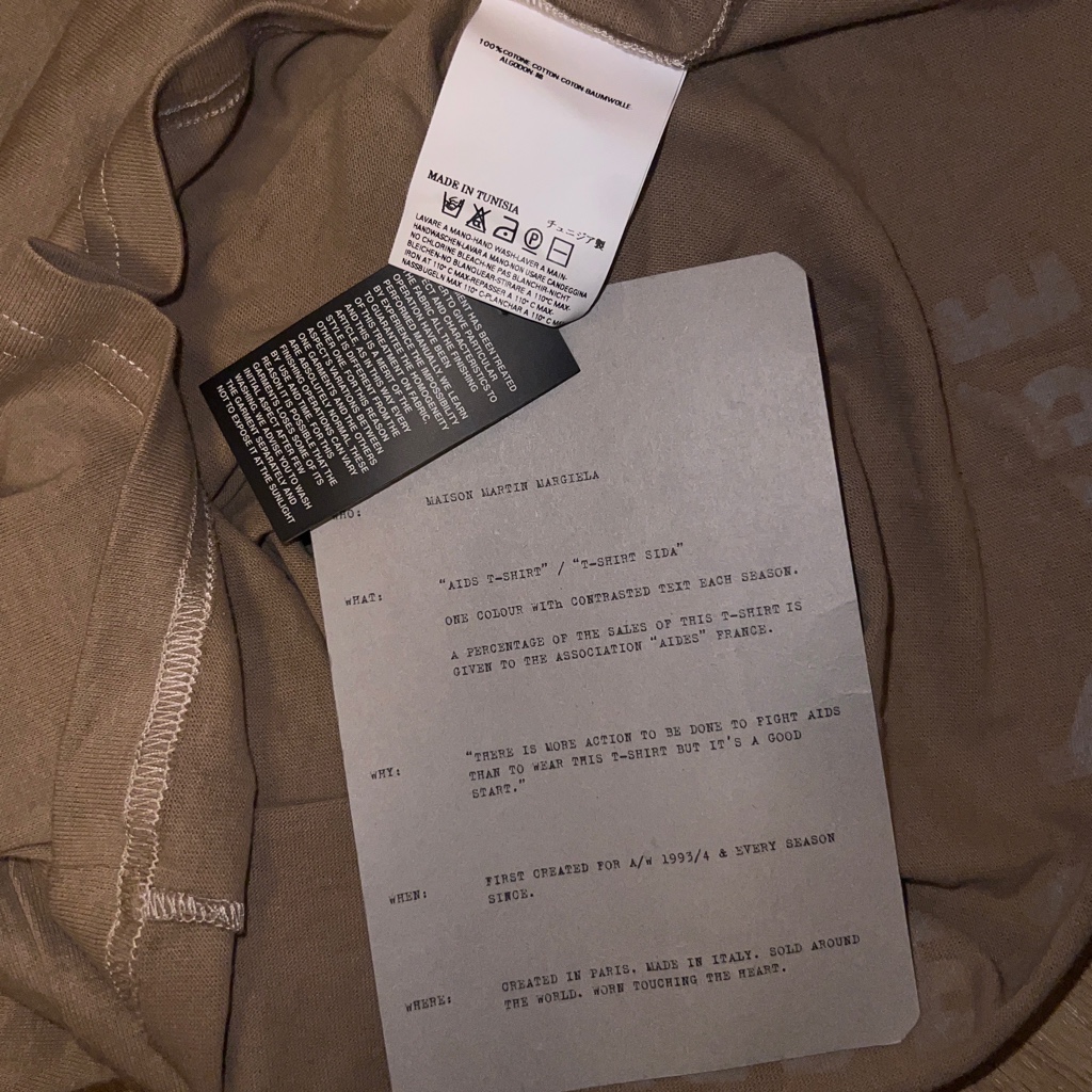 2006SS Maison Martin Margiela / AIDS Tee - ARCHIVESTOCK