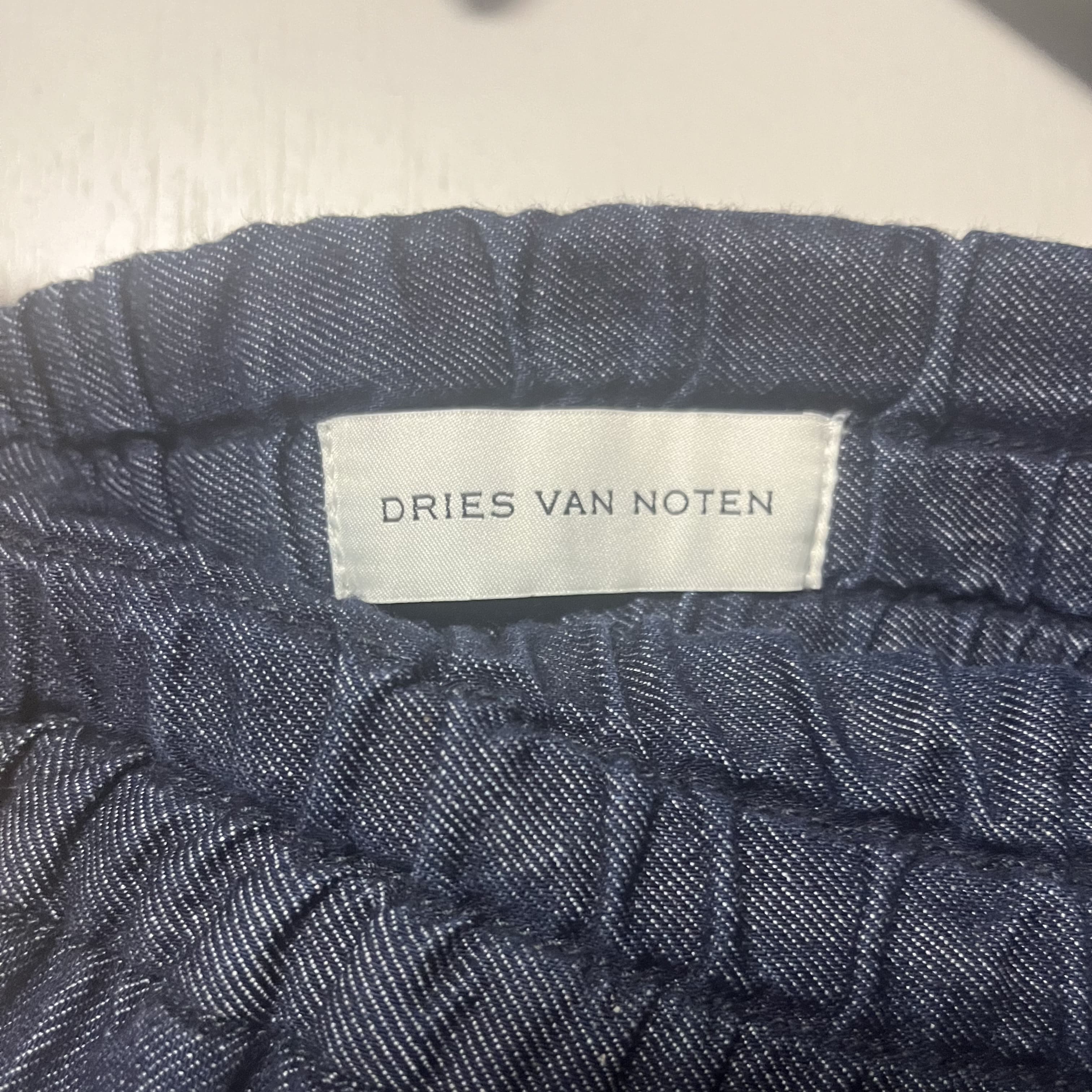 DRIES VAN NOTEN Cargo In Denim Pendeen Indigo 44 - ARCHIVESTOCK