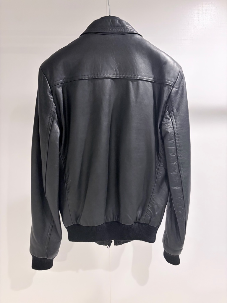 70s ビンテージ リブレザー ジャケット エディスリマン SOHO ブラック