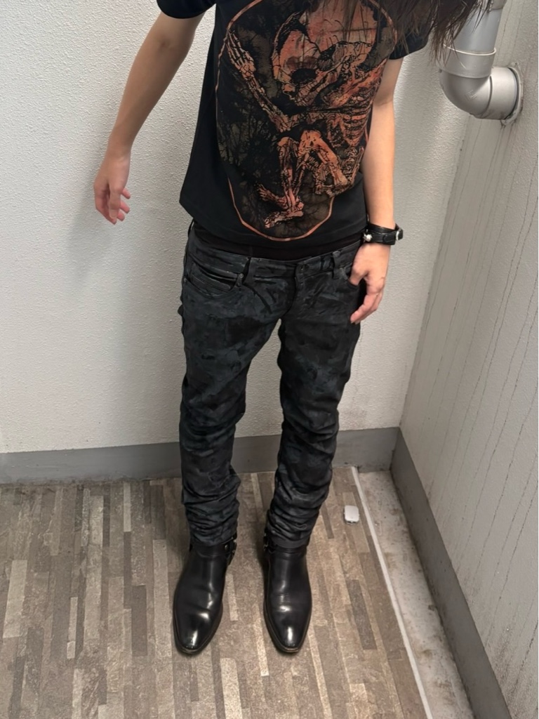 着画あり DIESEL BLACK GOLD oil coating denim - ARCHIVESTOCK