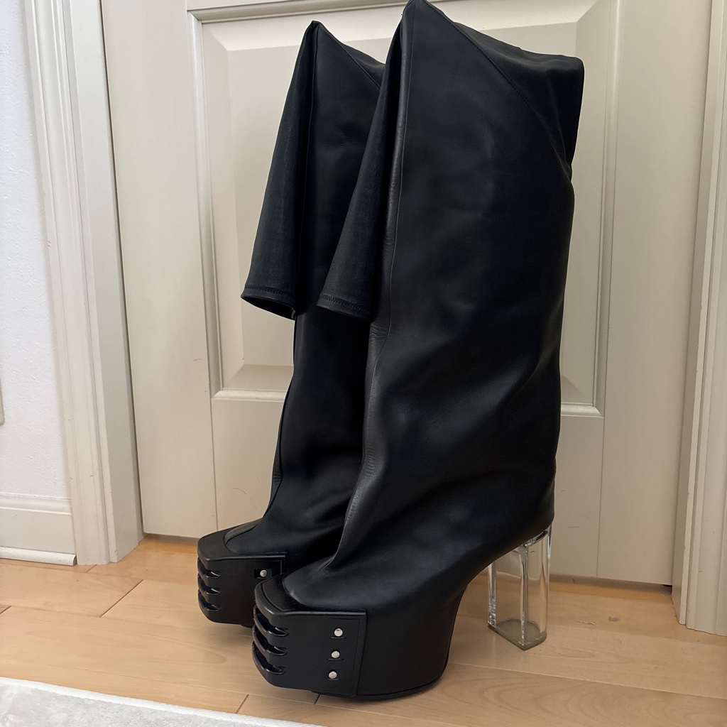 Rick Owens ThighHigh Flared Platforms 43 Rick Owens 130mm thigh 