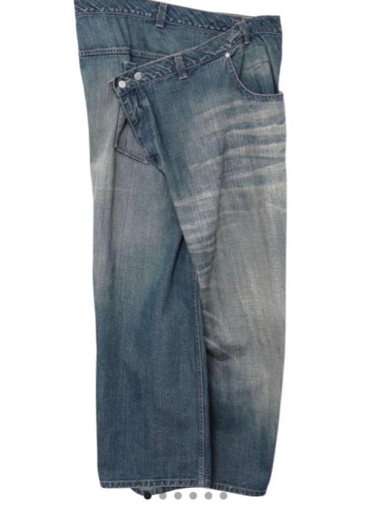 ORIMI OVERLAP BUGGY DENIM PANTS - ARCHIVESTOCK