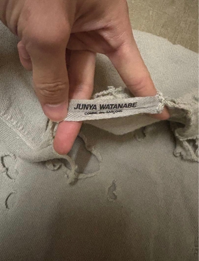JUNYA WATANABE コムデギャルソン ダメージ加工　ボロニット　00s JUNYA WATANABE コムデギャルソン ダメージ加工 ボロニット 00s