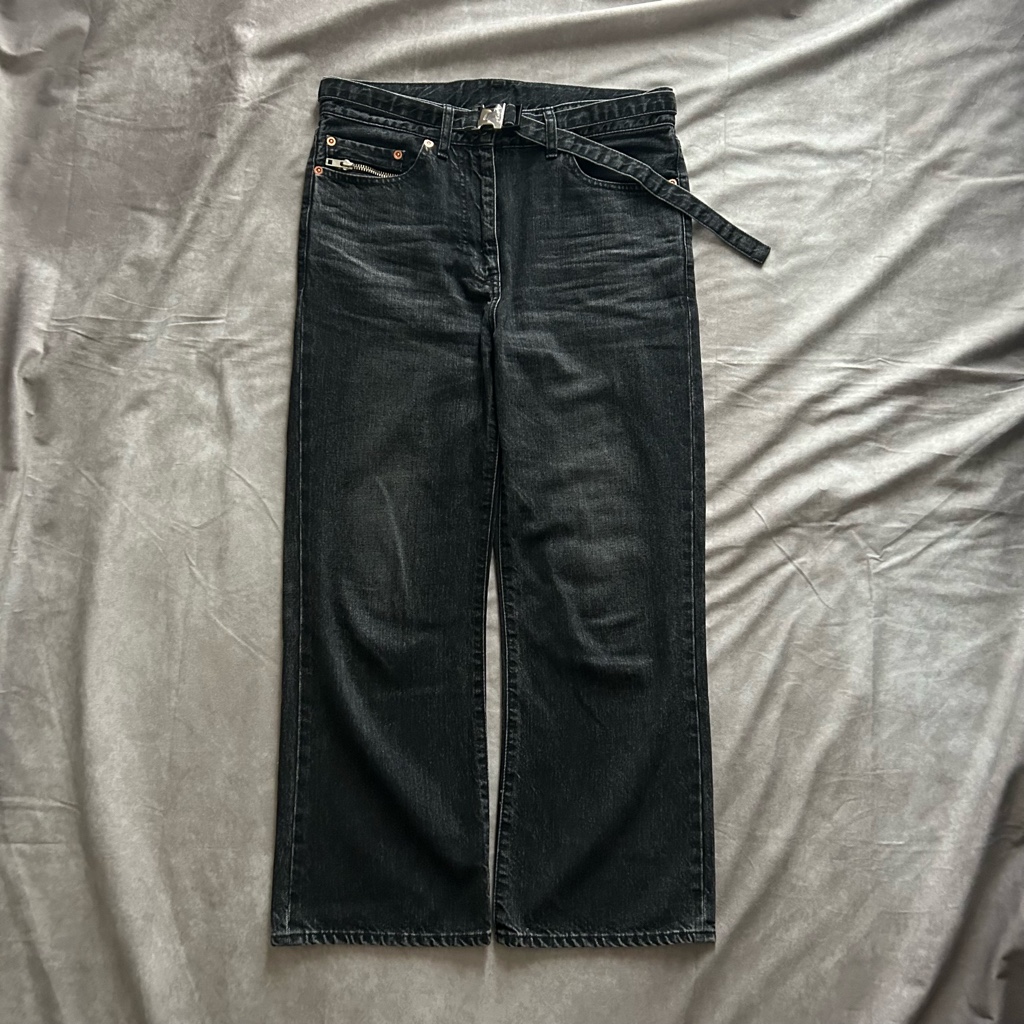 23ss sacai buckle belt boots cut denim - ARCHIVESTOCK