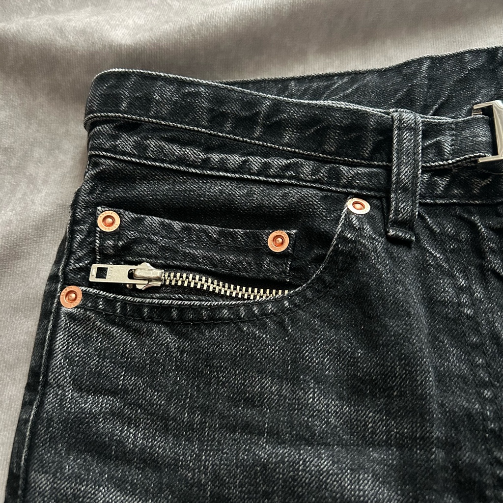 23ss sacai buckle belt boots cut denim - ARCHIVESTOCK