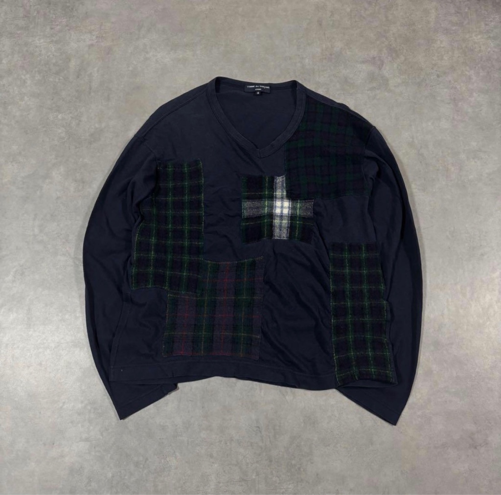 トップス 2008AW comme des garcons patchwork t 2008AW comme des garcons homme patchwork long t shirt - ARCHIVESTOCK