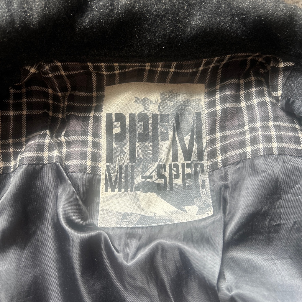 PPFM M-65モチーフ ブラック ウールジャケット 短丈 archive PPFM M-65モチーフ ダークグレー ウールジャケット 短丈 archive