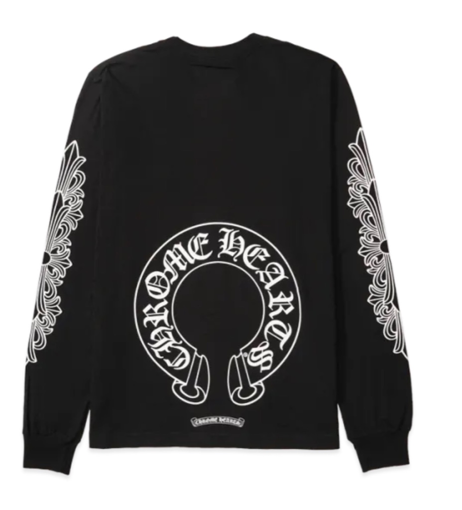 クロムハーツ 香港 限定 ホースシュー フローラル Chrome hearts フローラルクロス ホースシューロングスリーブTシャツ L