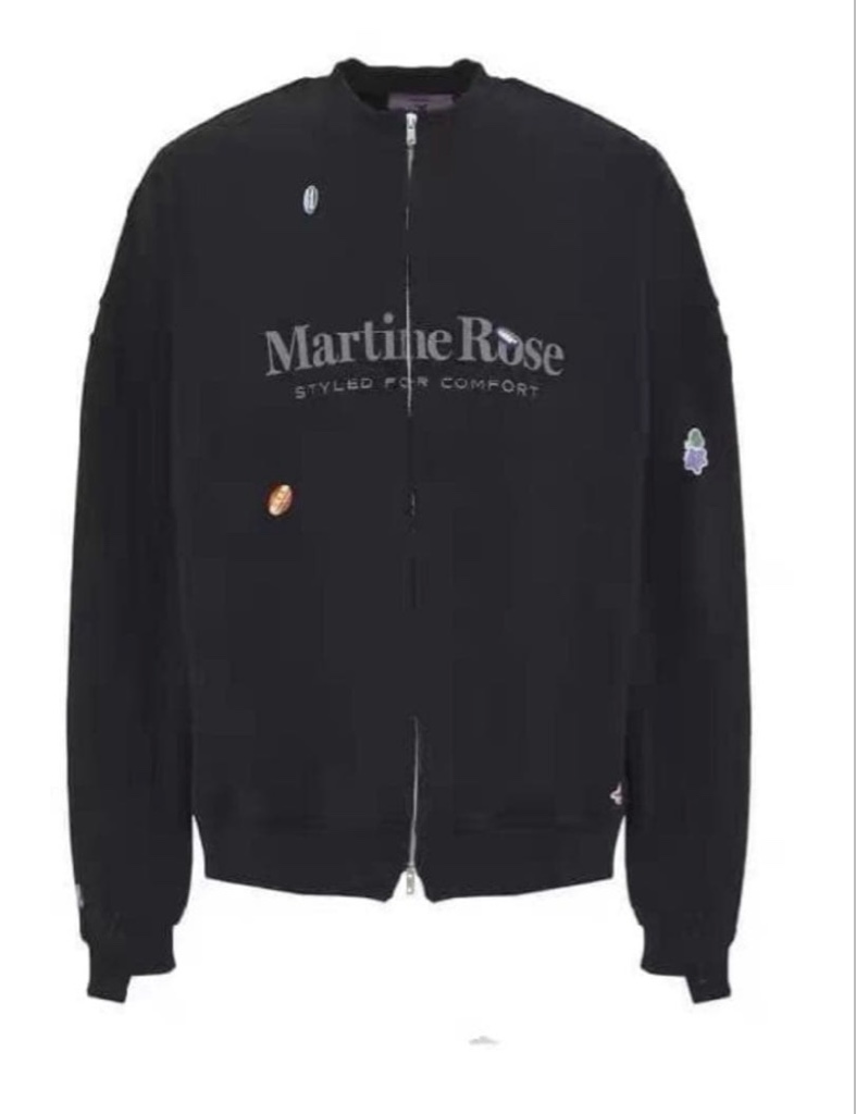 Martine Rose ジップアップ スウェット ブラック Martine Rose マーティンローズ ジップアップ スウェット ブラック