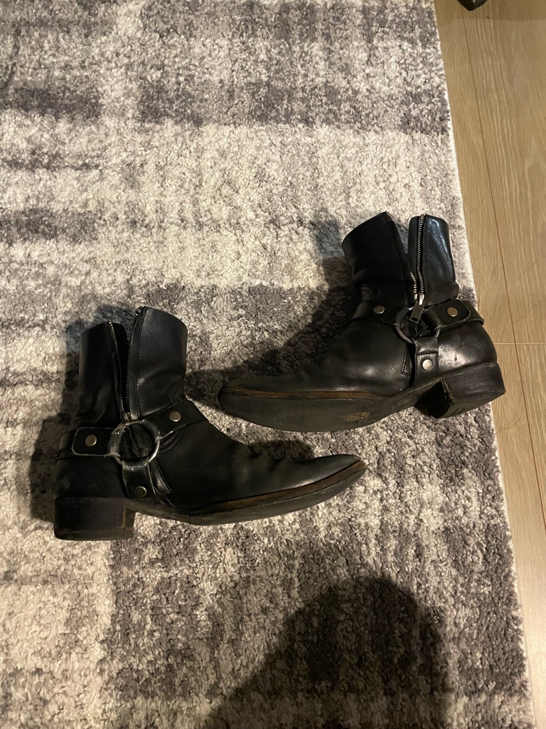 SAINT LAURENT PARIS ハーネス リング ブーツ - ARCHIVESTOCK