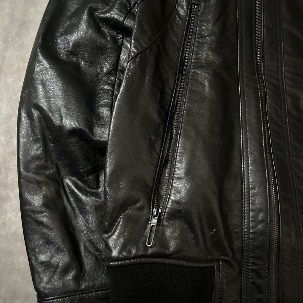 00s archive 8 zip leather jacket mode - ARCHIVESTOCK