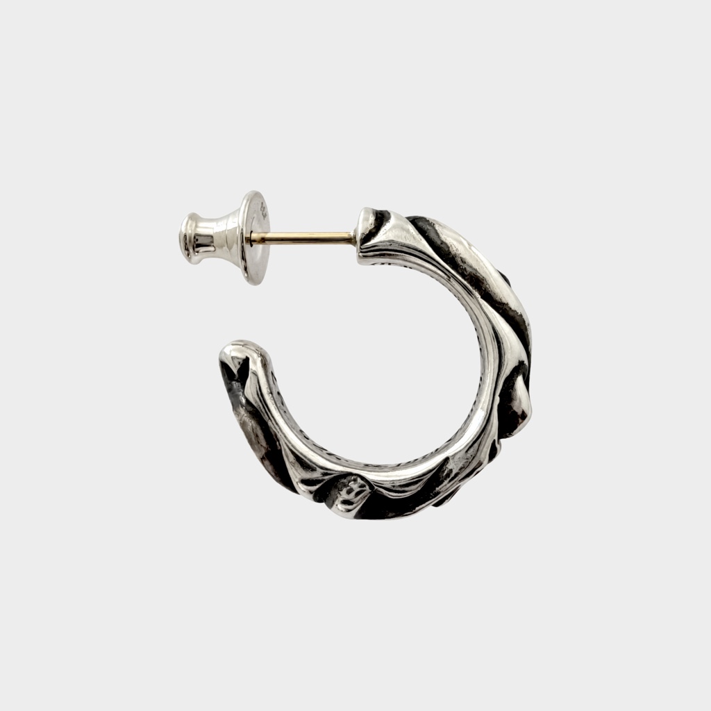 クロムハーツ スクロールフープピアス BABY CH CHROME FAT HEARTS HOOP